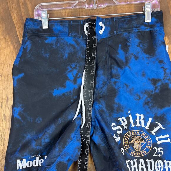 Modelo Mens Shorts Blue Elastic Board Especial Espiritu Luchador Swim Surf Small - Picture 7 of 12